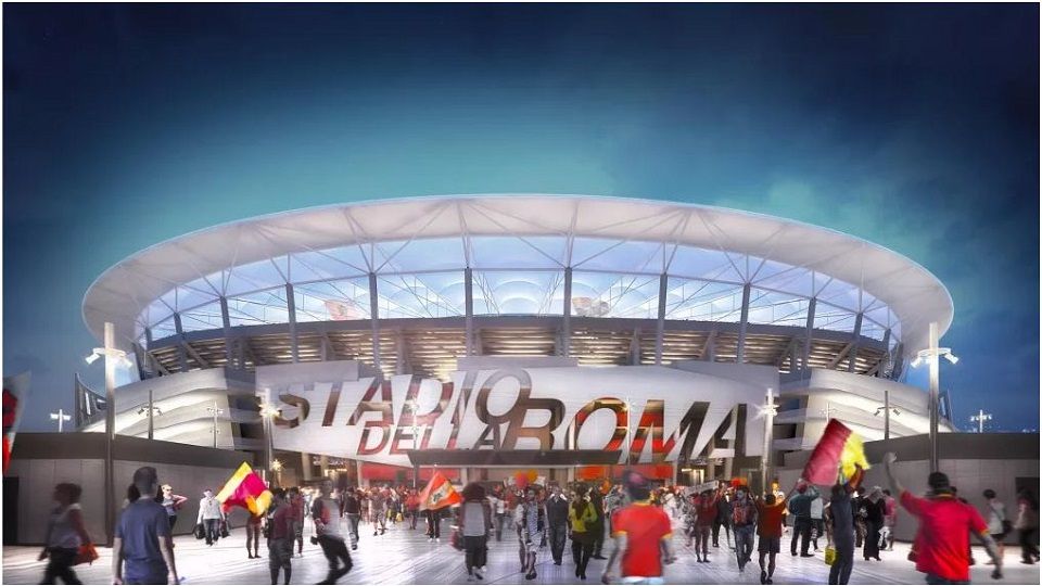 Desain Stadion AS Roma yang baru. Copyright: © stadiodellaroma.com
